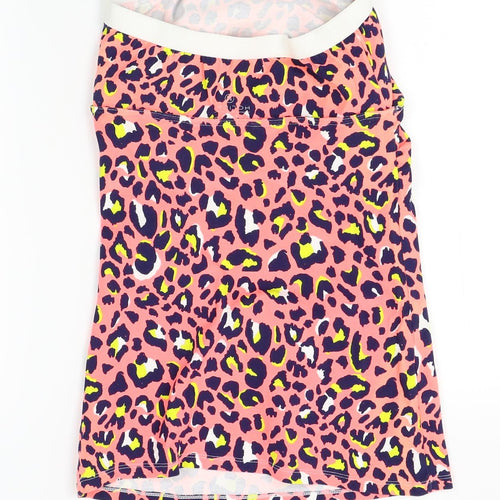 Matalan Womens Pink Animal Print  Basic Blouse Size 10  - strapless