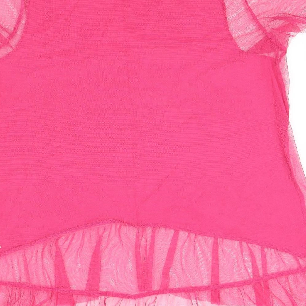 River Island Womens Pink   Basic Blouse Size 10  - sheer back