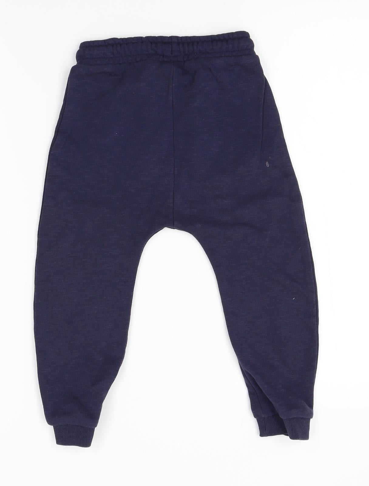 George Boys Blue   Jogger Trousers Size 3-4 Years