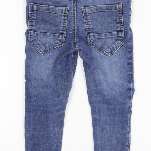 Nutmeg Boys Blue   Straight Jeans Size 3-4 Years - Distressed, hole in knee
