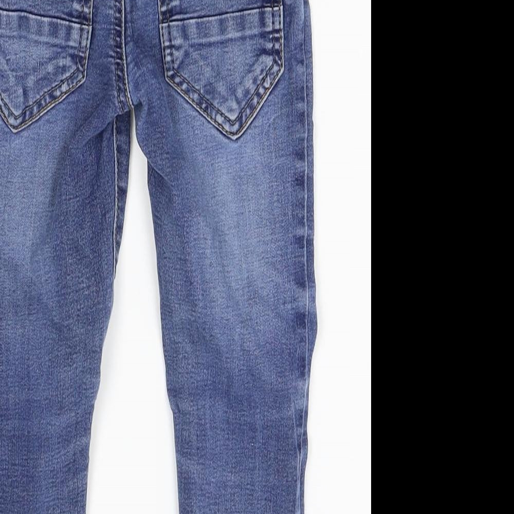Nutmeg Boys Blue   Straight Jeans Size 3-4 Years - Distressed, hole in knee