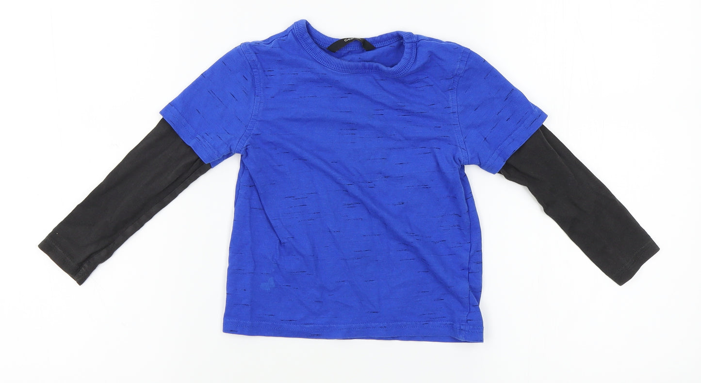 George Boys Blue   Basic T-Shirt Size 2-3 Years