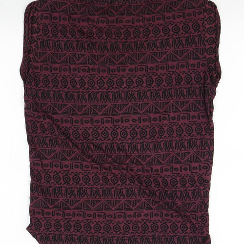 Atmosphere Womens Red Fair Isle  Basic T-Shirt Size 10