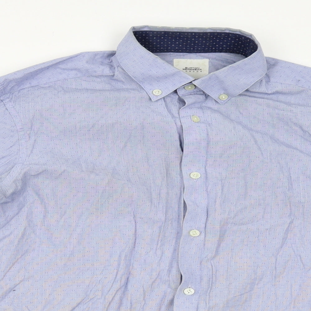 Burton Menswear Mens Blue    Dress Shirt Size S