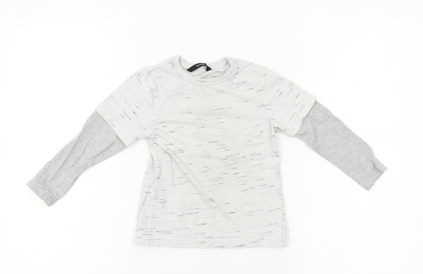 George Boys Grey   Basic T-Shirt Size 2-3 Years