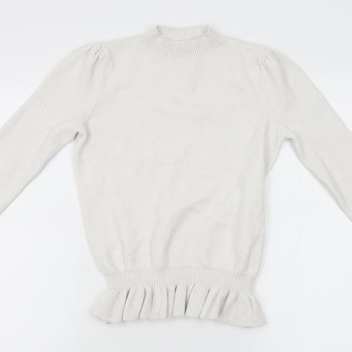 Mademoiselle Womens White   Pullover Jumper Size S