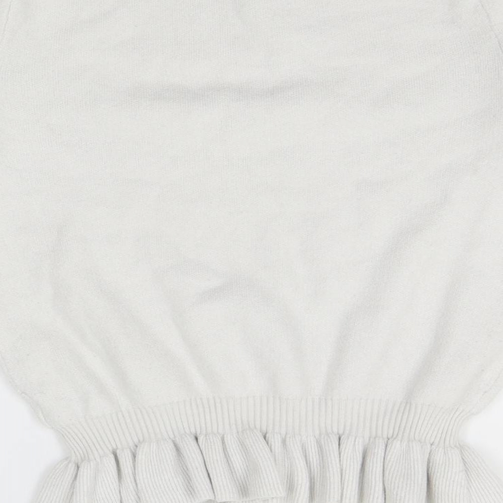 Mademoiselle Womens White   Pullover Jumper Size S