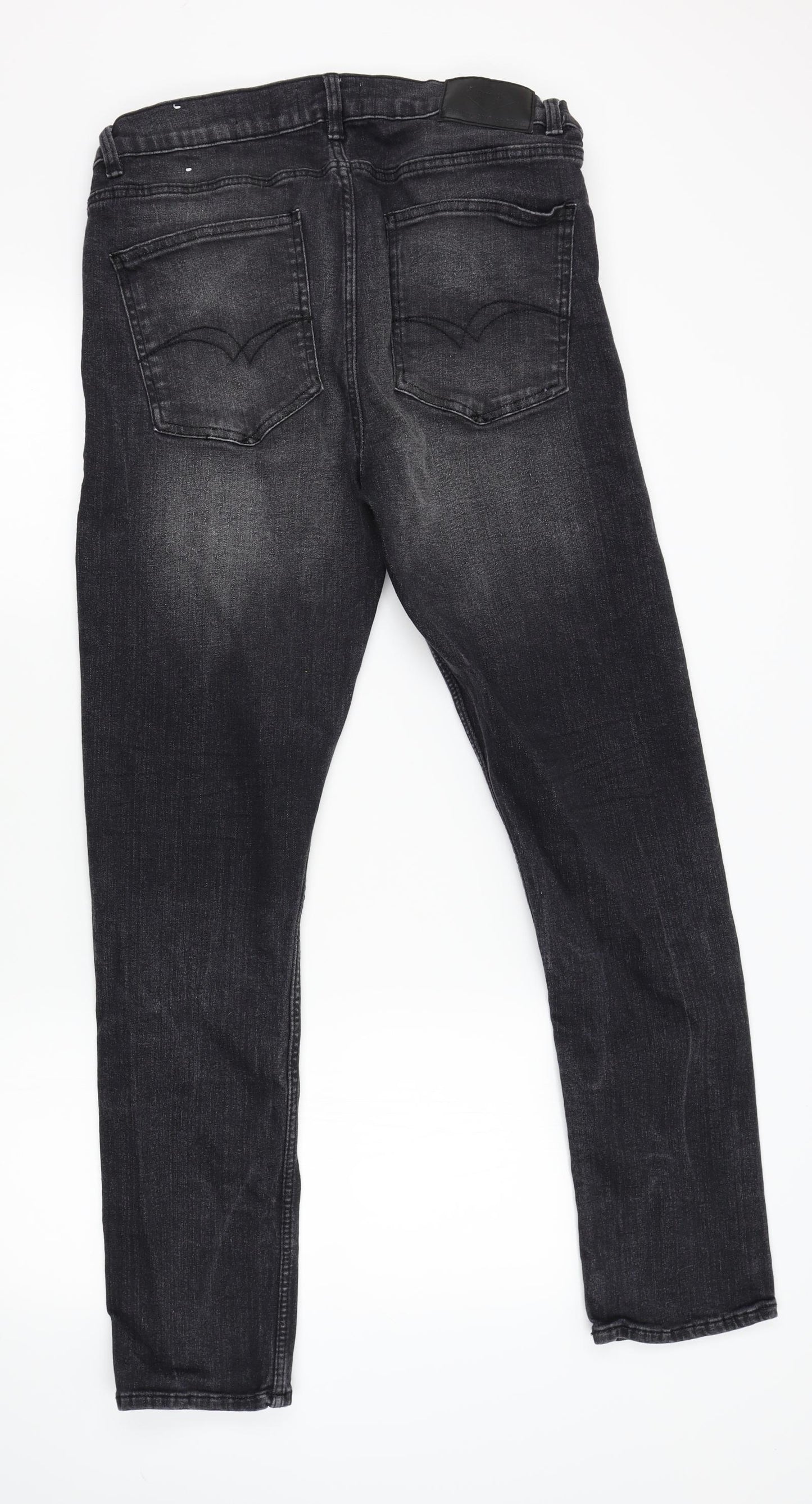Lee Cooper Mens Black  Denim Straight Jeans Size 36 L32 in