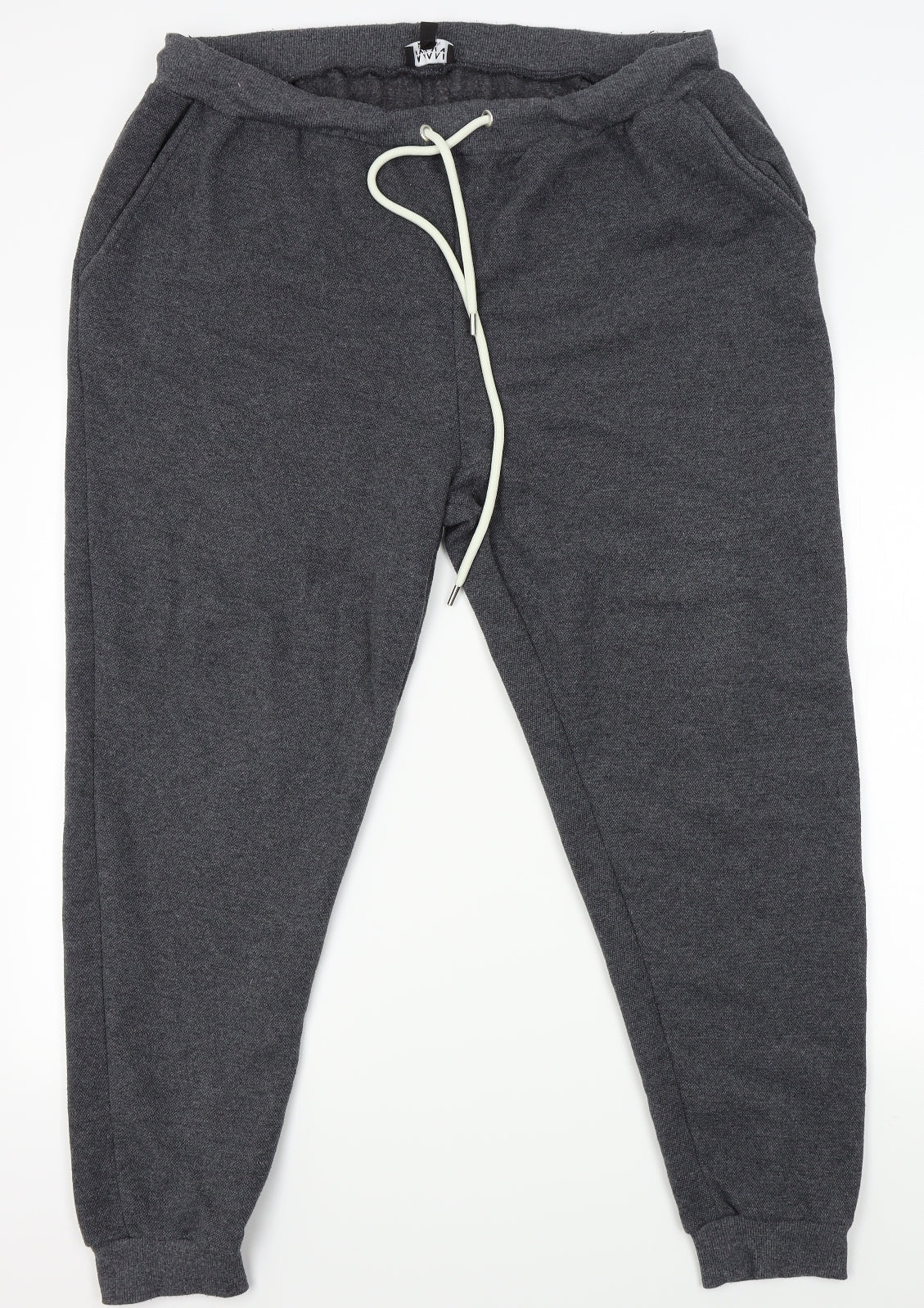 boohooMAN Mens Grey   Jogger Trousers Size 3XL L26 in