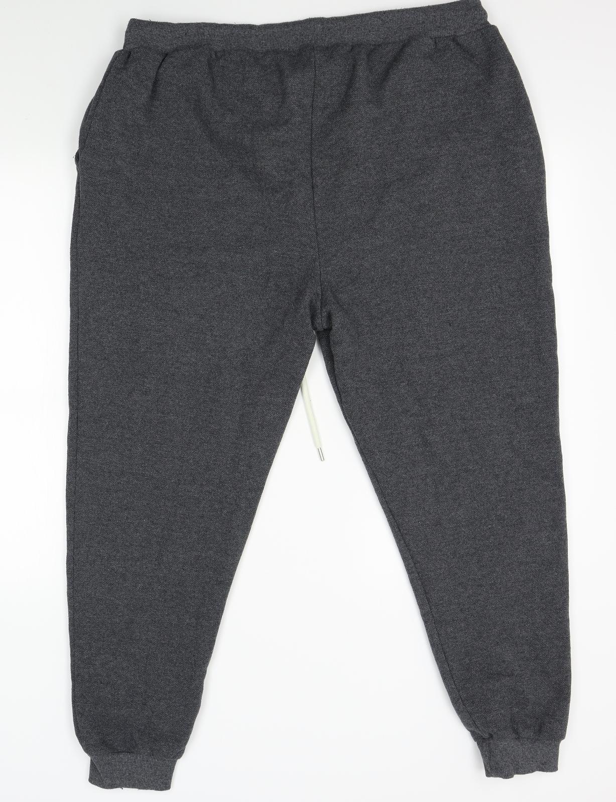 boohooMAN Mens Grey   Jogger Trousers Size 3XL L26 in