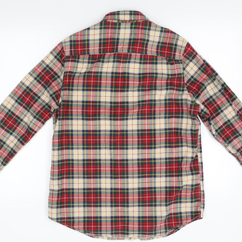 Topman Mens Red Plaid   Button-Up Size M