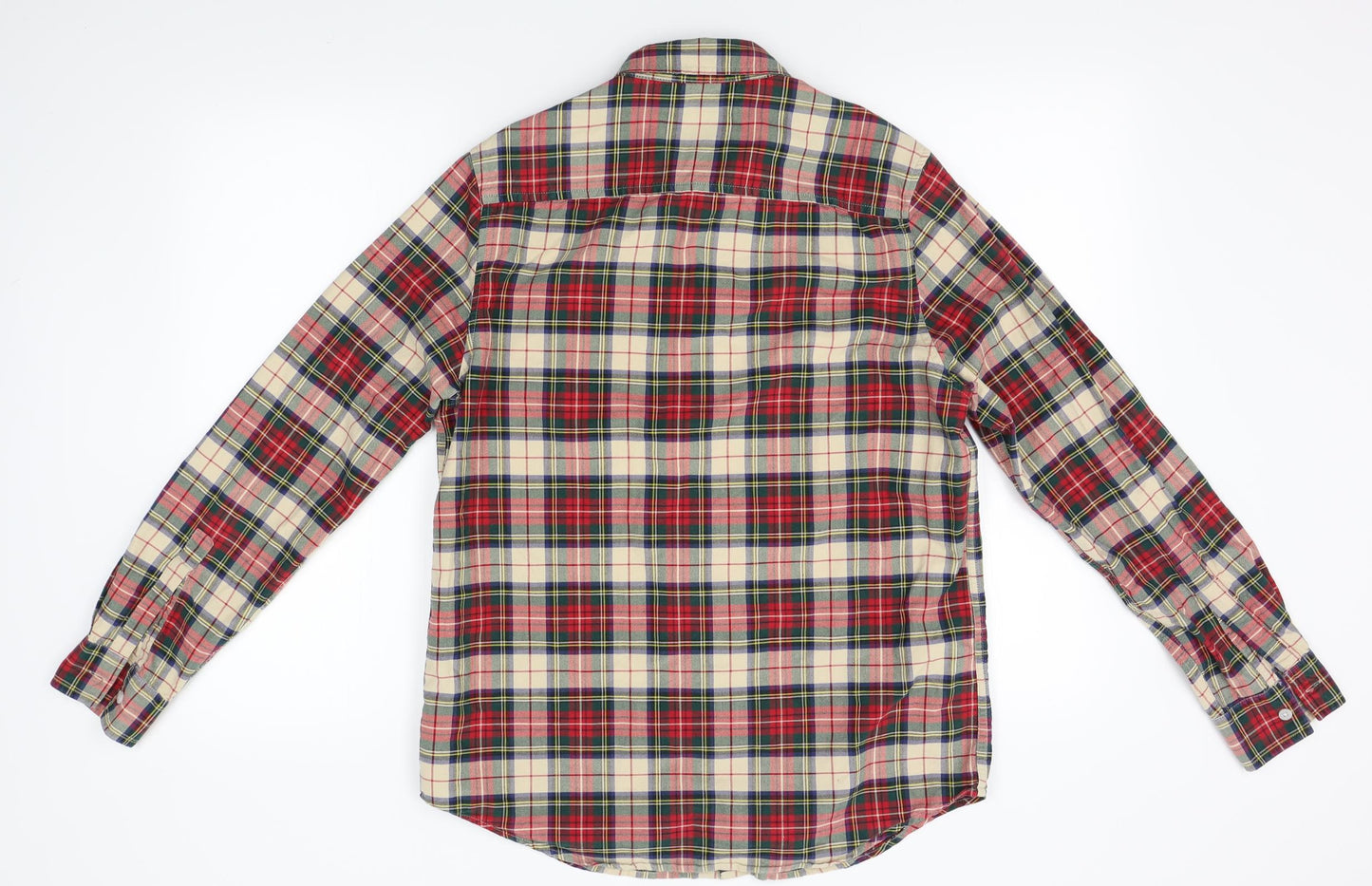 Topman Mens Red Plaid   Button-Up Size M
