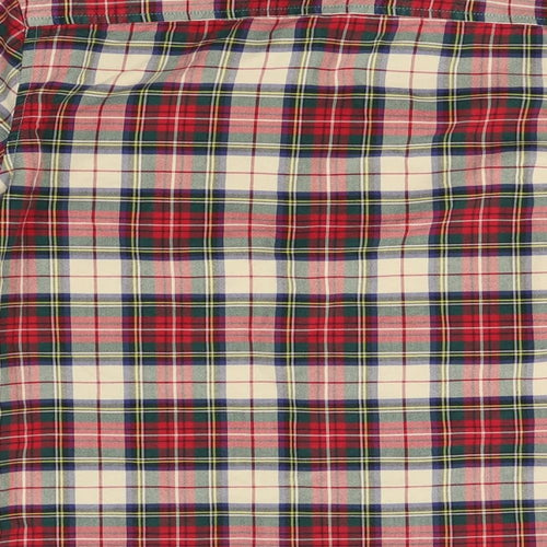 Topman Mens Red Plaid   Button-Up Size M