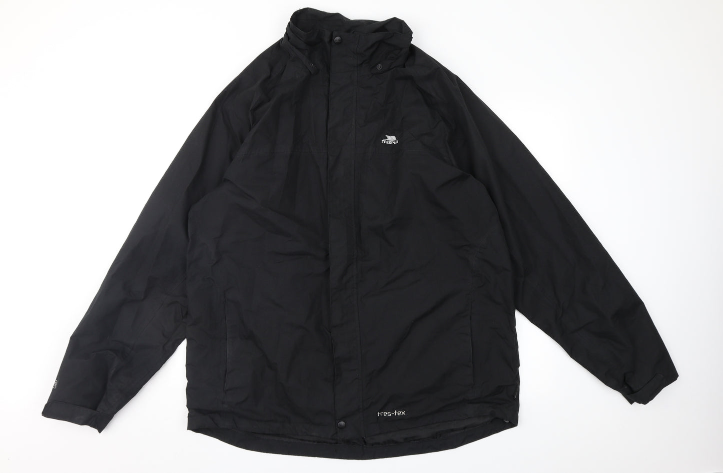 Trespass Mens Black   Rain Coat Coat Size 2XL