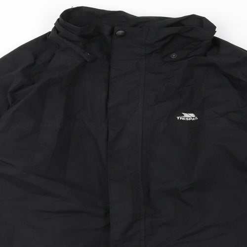 Trespass Mens Black   Rain Coat Coat Size 2XL