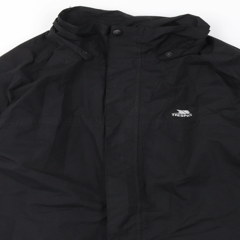 Trespass Mens Black   Rain Coat Coat Size 2XL