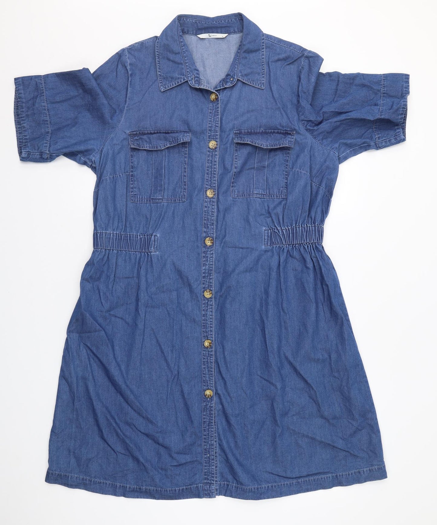 TU Womens Blue   Shirt Dress  Size 18