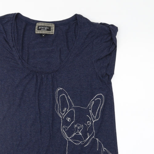 Principles Womens Blue   Basic T-Shirt Size 16  - DOG
