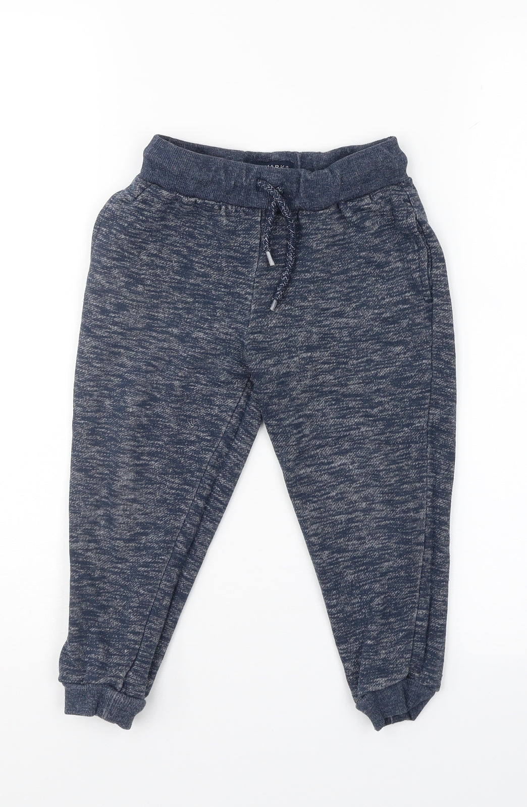 Primark Boys Blue  Jersey Jogger Trousers Size 4-5 Years