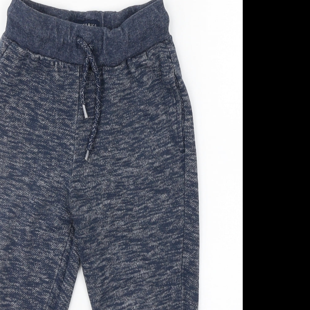 Primark Boys Blue  Jersey Jogger Trousers Size 4-5 Years
