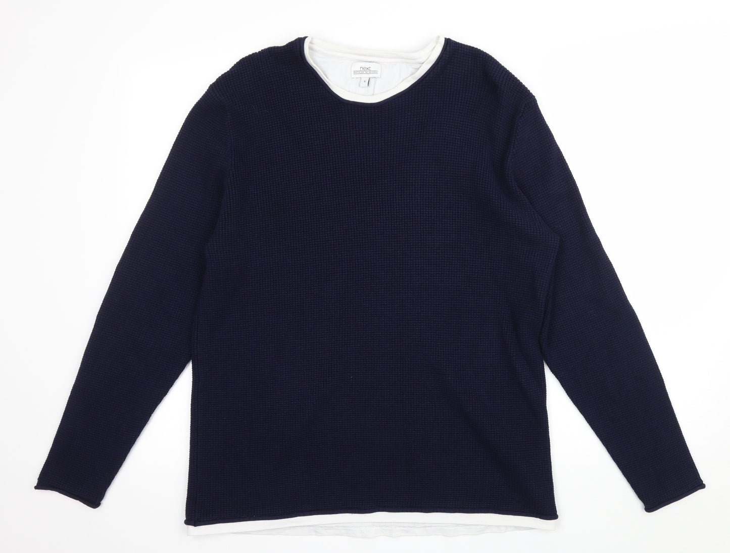 NEXT Mens Blue  Knit Pullover Jumper Size XL
