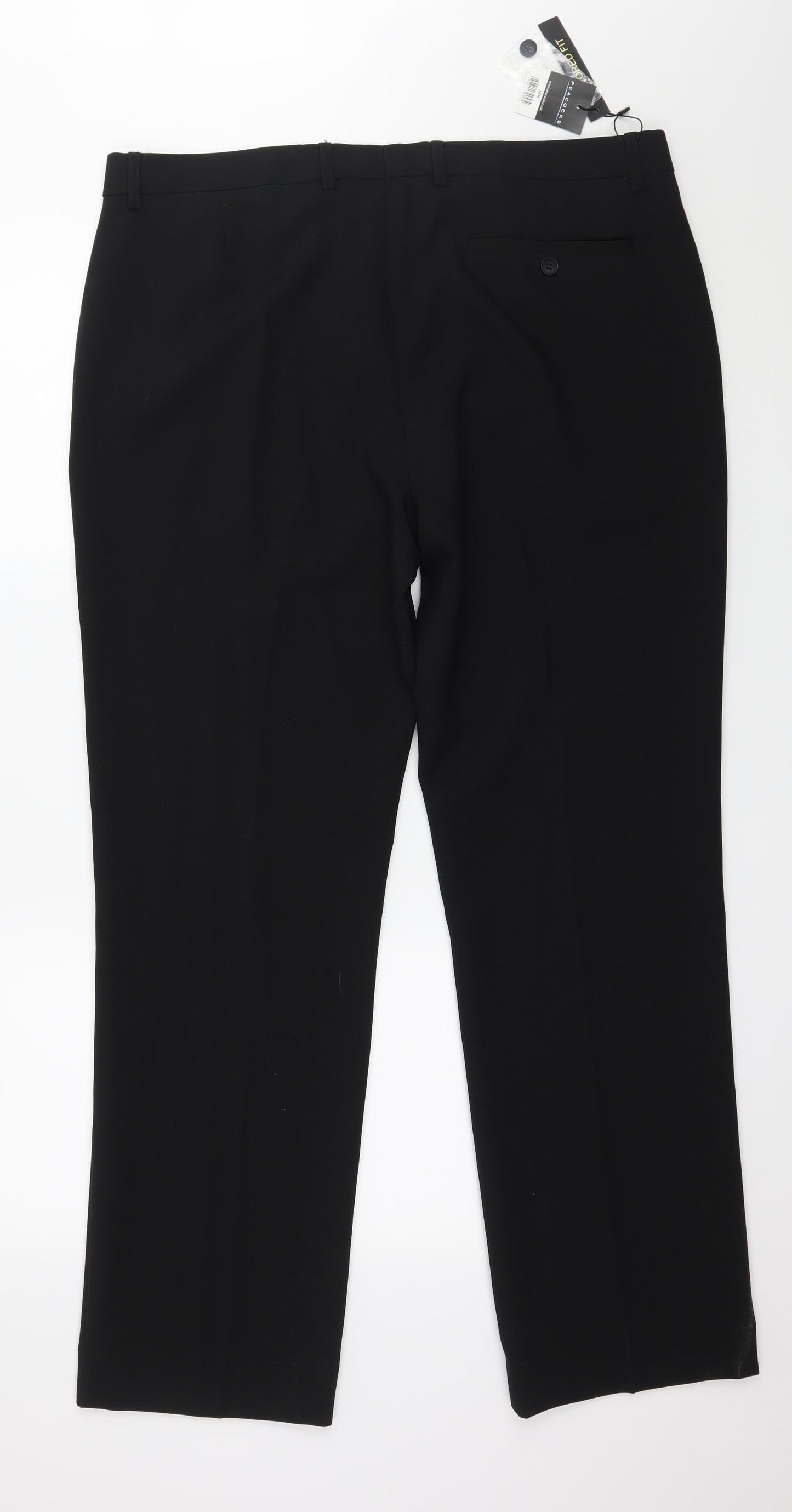 Peacocks Mens Black   Trousers  Size 38 in L31 in