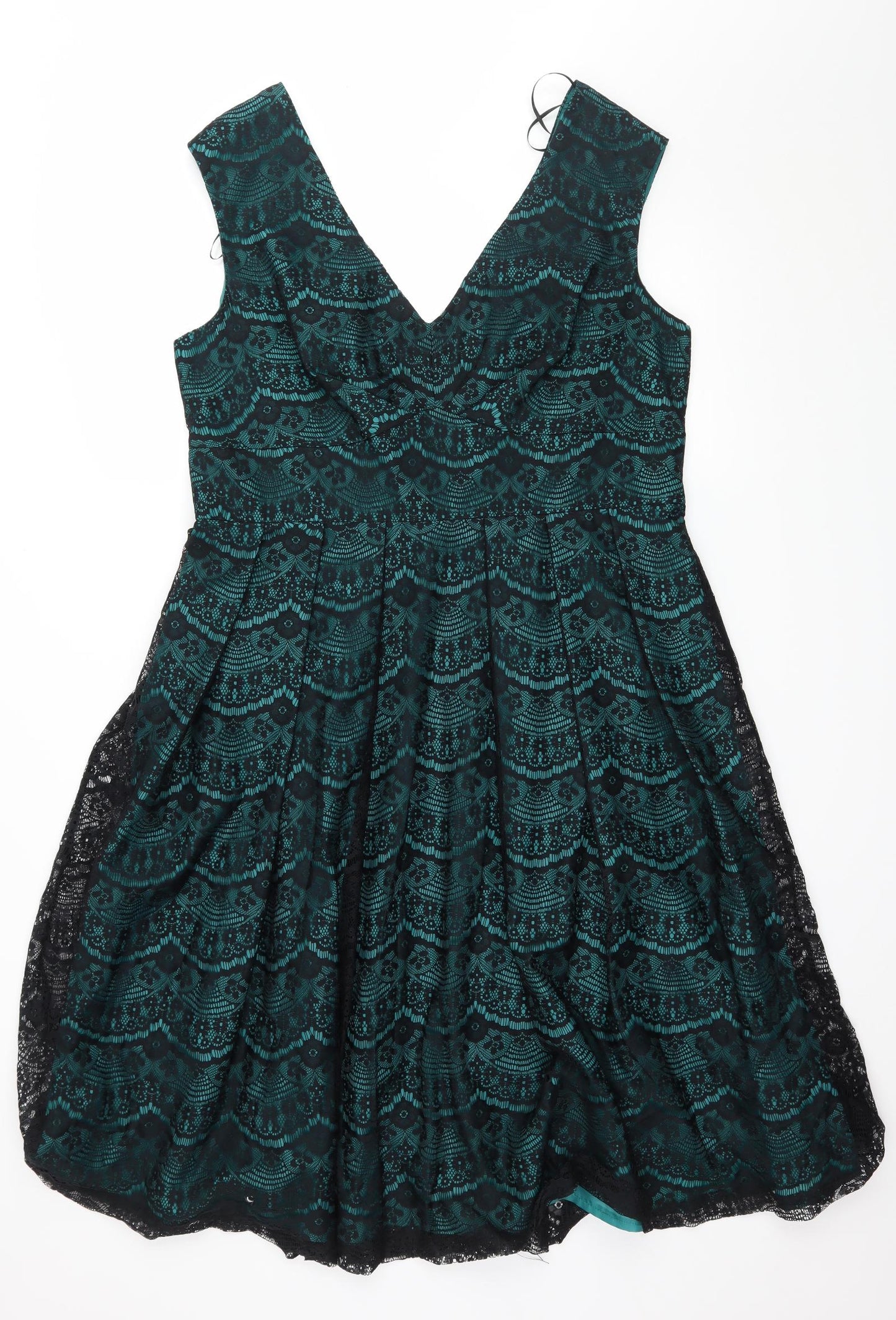 F&F Womens Blue  Lace Fit & Flare  Size 18