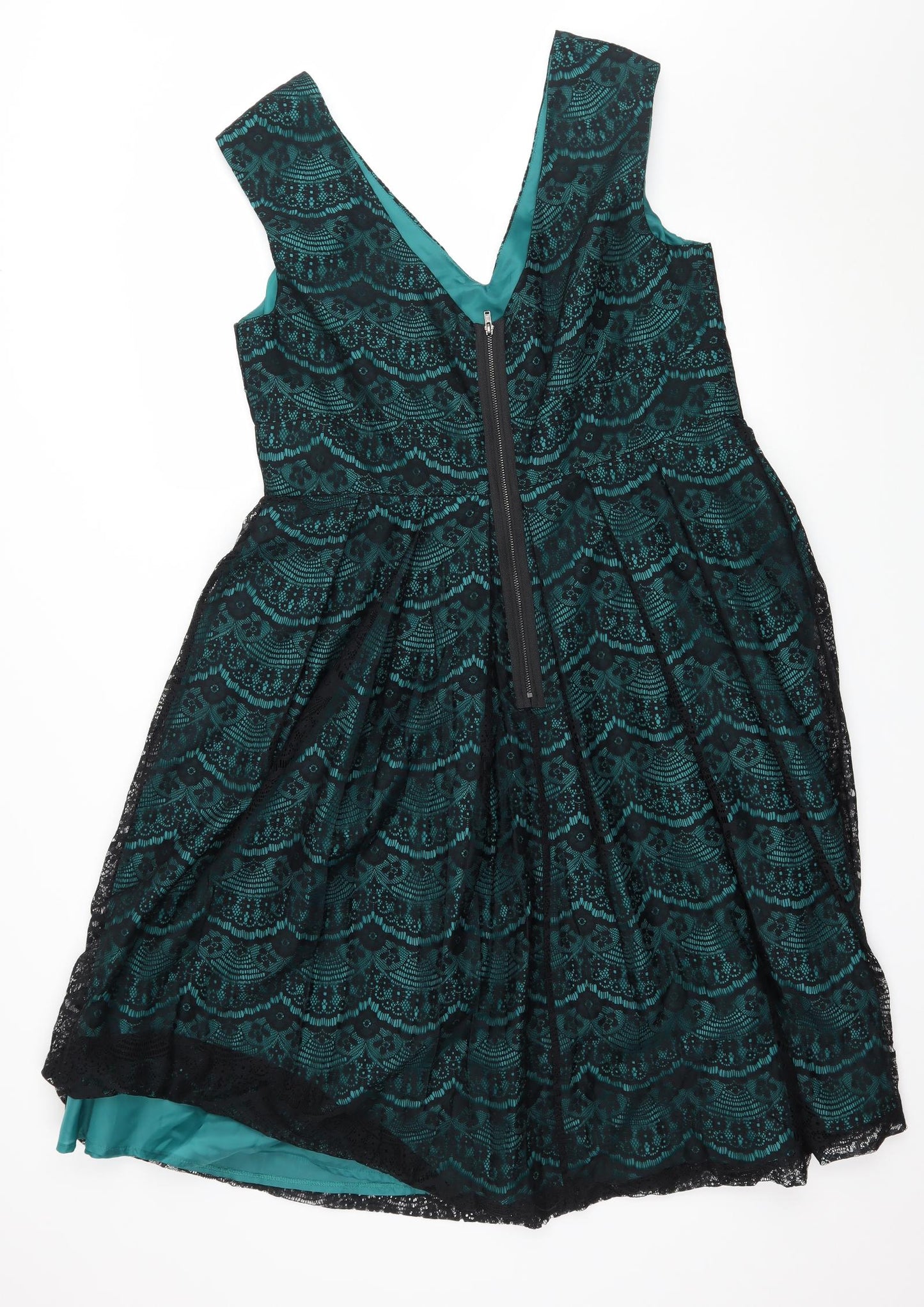 F&F Womens Blue  Lace Fit & Flare  Size 18
