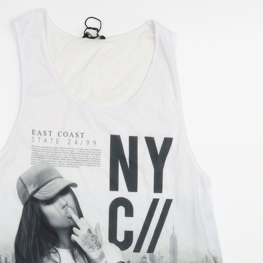 Twisted Soul Mens White  Jersey  T-Shirt Size L  - NYC