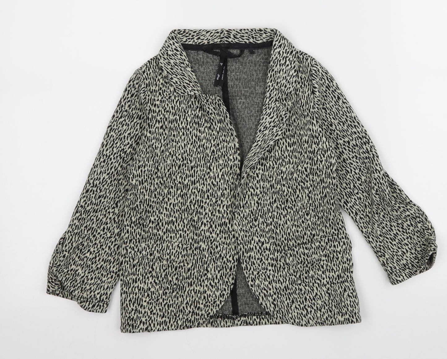 NEXT Girls Beige Geometric Jersey Jacket Blazer Size 5 Years