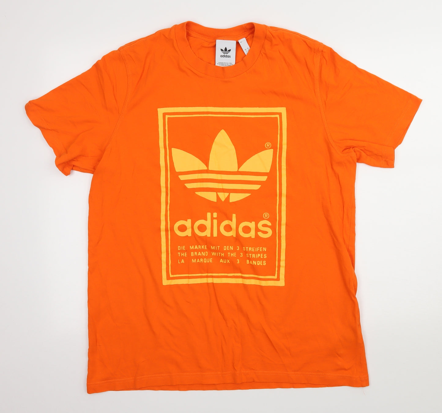 adidas Mens Orange  Jersey  T-Shirt Size L