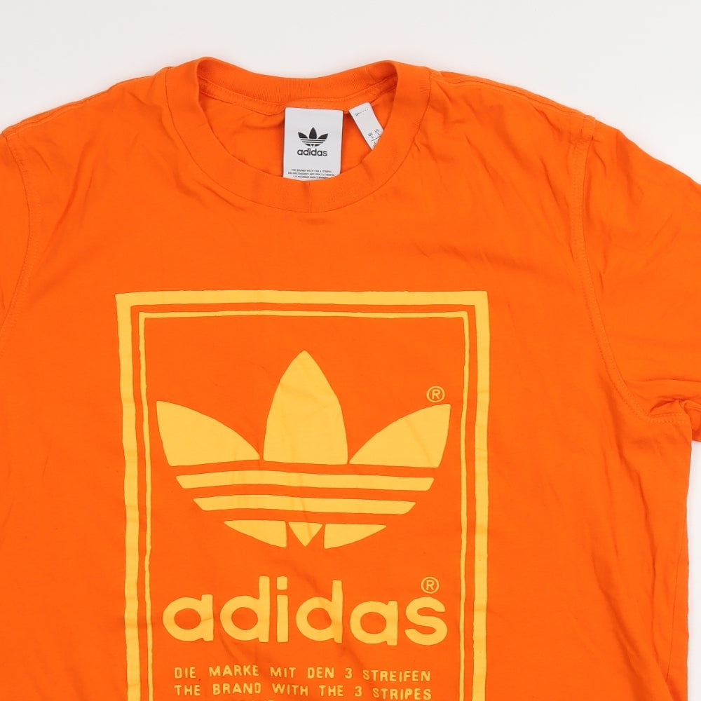 adidas Mens Orange  Jersey  T-Shirt Size L