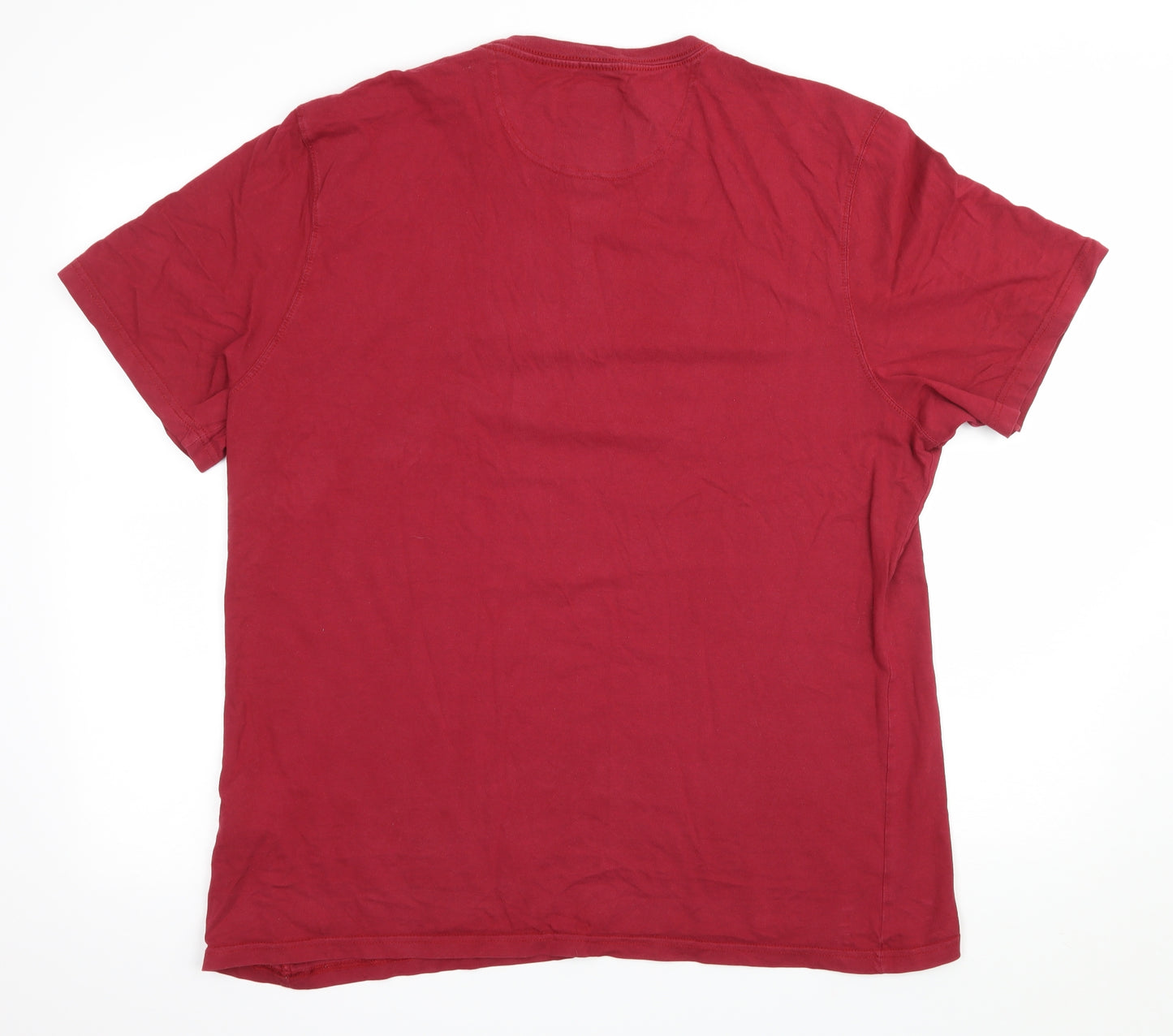 Barbour Mens Red  Jersey  T-Shirt Size 2XL