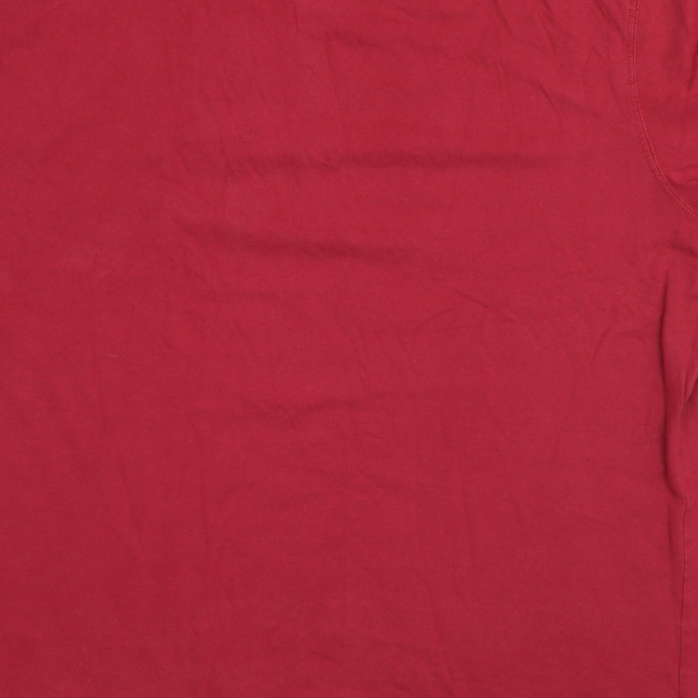 Barbour Mens Red  Jersey  T-Shirt Size 2XL