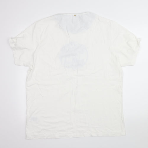 Pretty Green Mens White  Jersey  T-Shirt Size 2XL