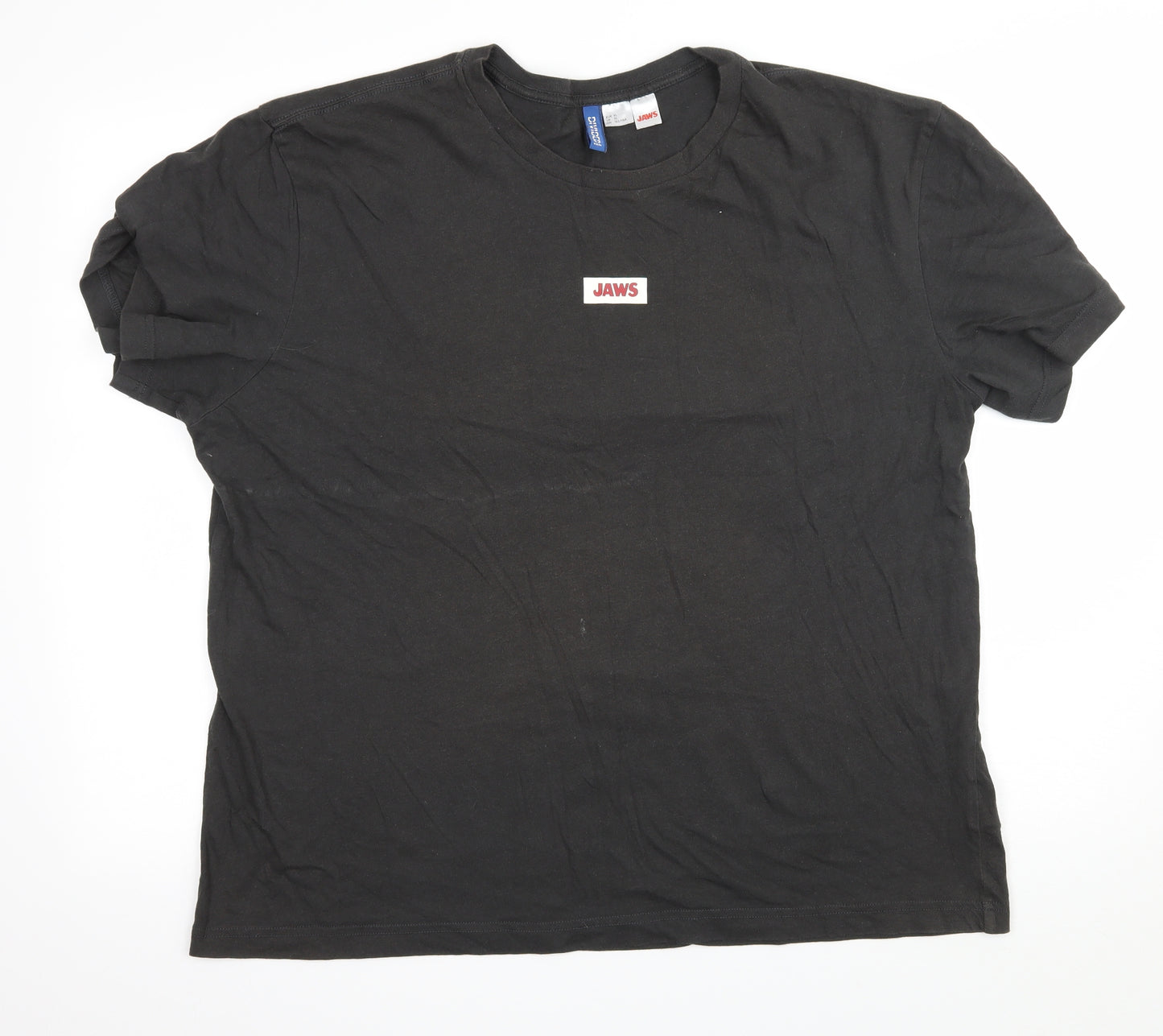 Divided by H&M Mens Grey  Jersey  T-Shirt Size XL  - Jaws