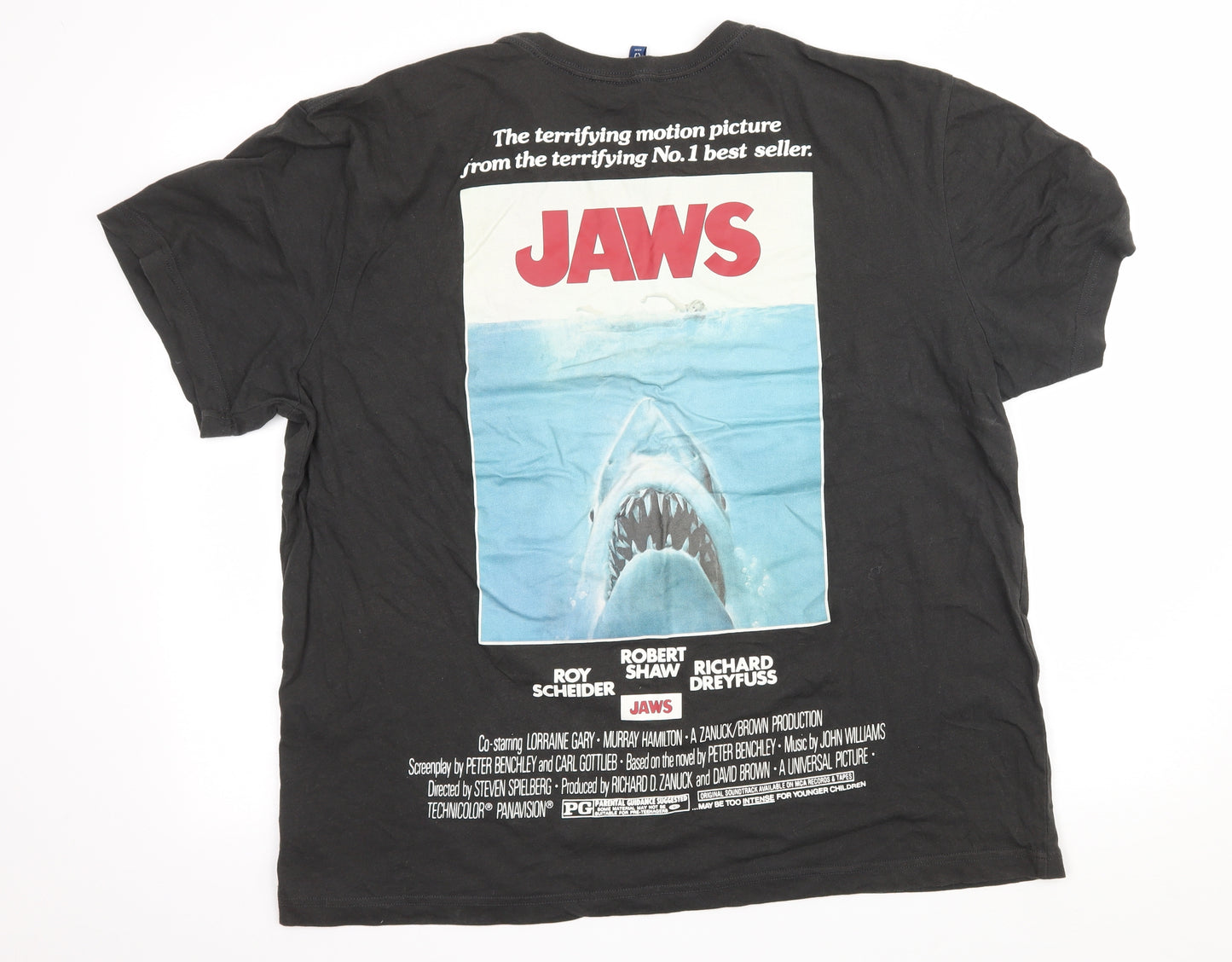Divided by H&M Mens Grey  Jersey  T-Shirt Size XL  - Jaws