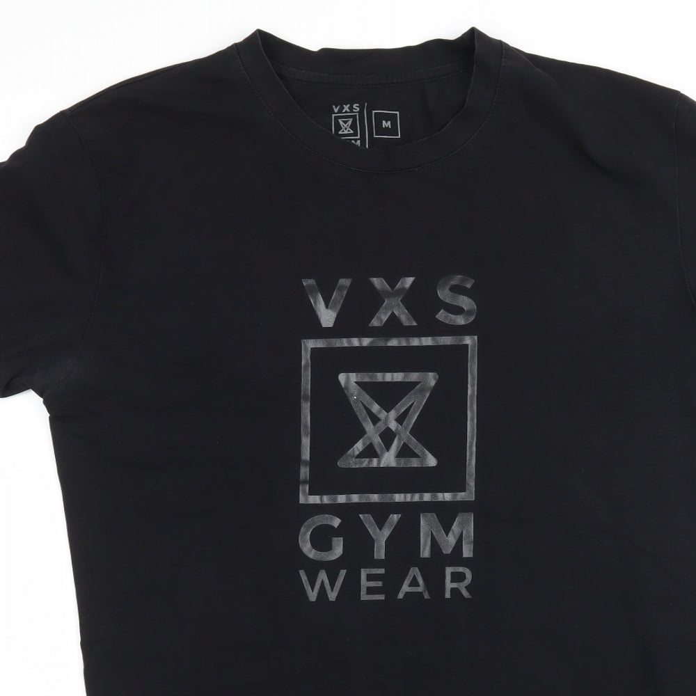 VXS Mens Black  Jersey  T-Shirt Size M