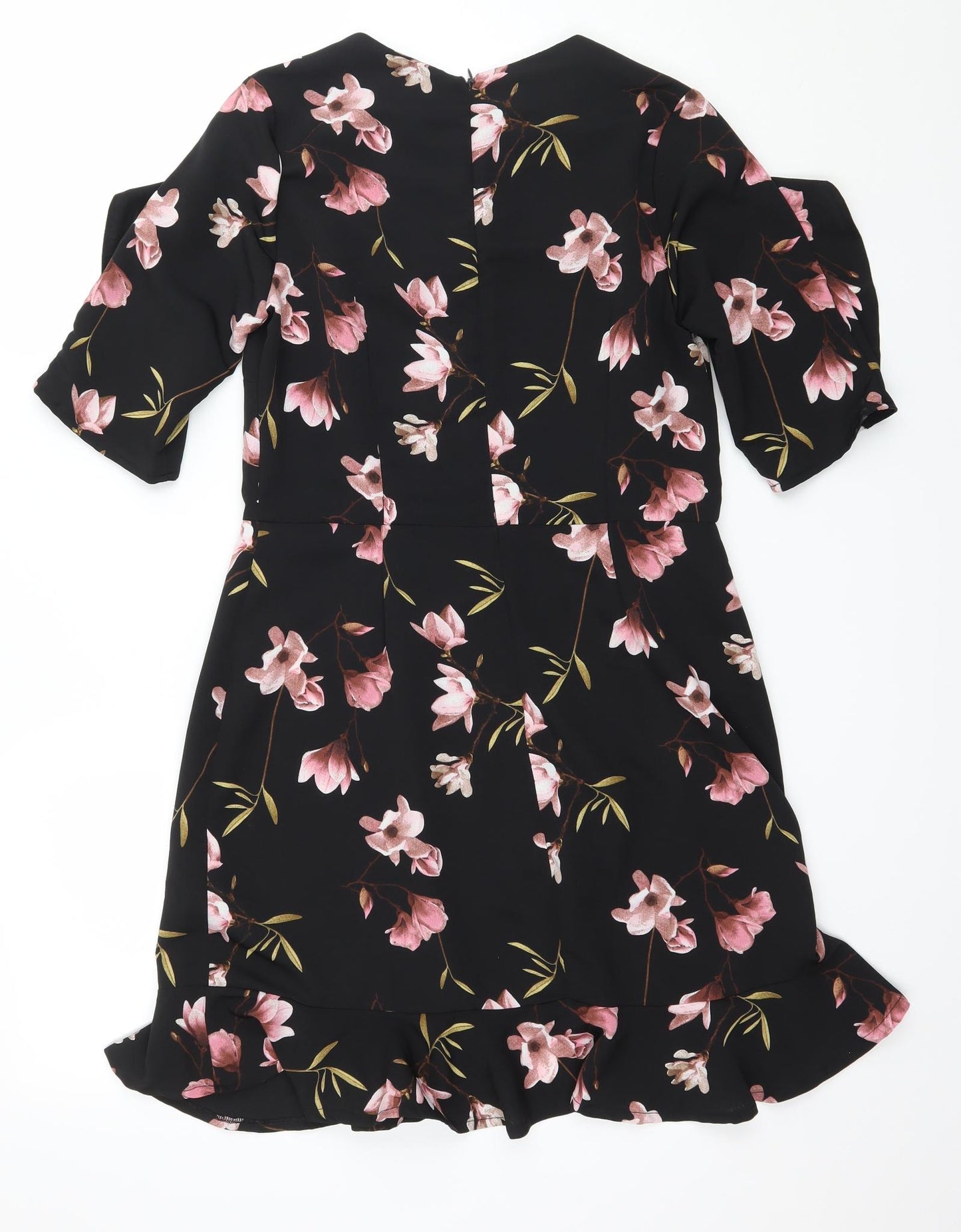 Atmosphere Womens Black Floral  A-Line  Size 14