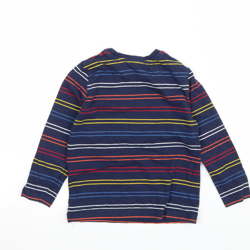 Primark Boys Blue Striped Jersey Basic T-Shirt Size 3-4 Years