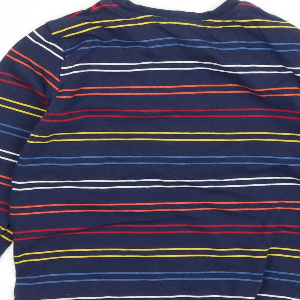 Primark Boys Blue Striped Jersey Basic T-Shirt Size 3-4 Years