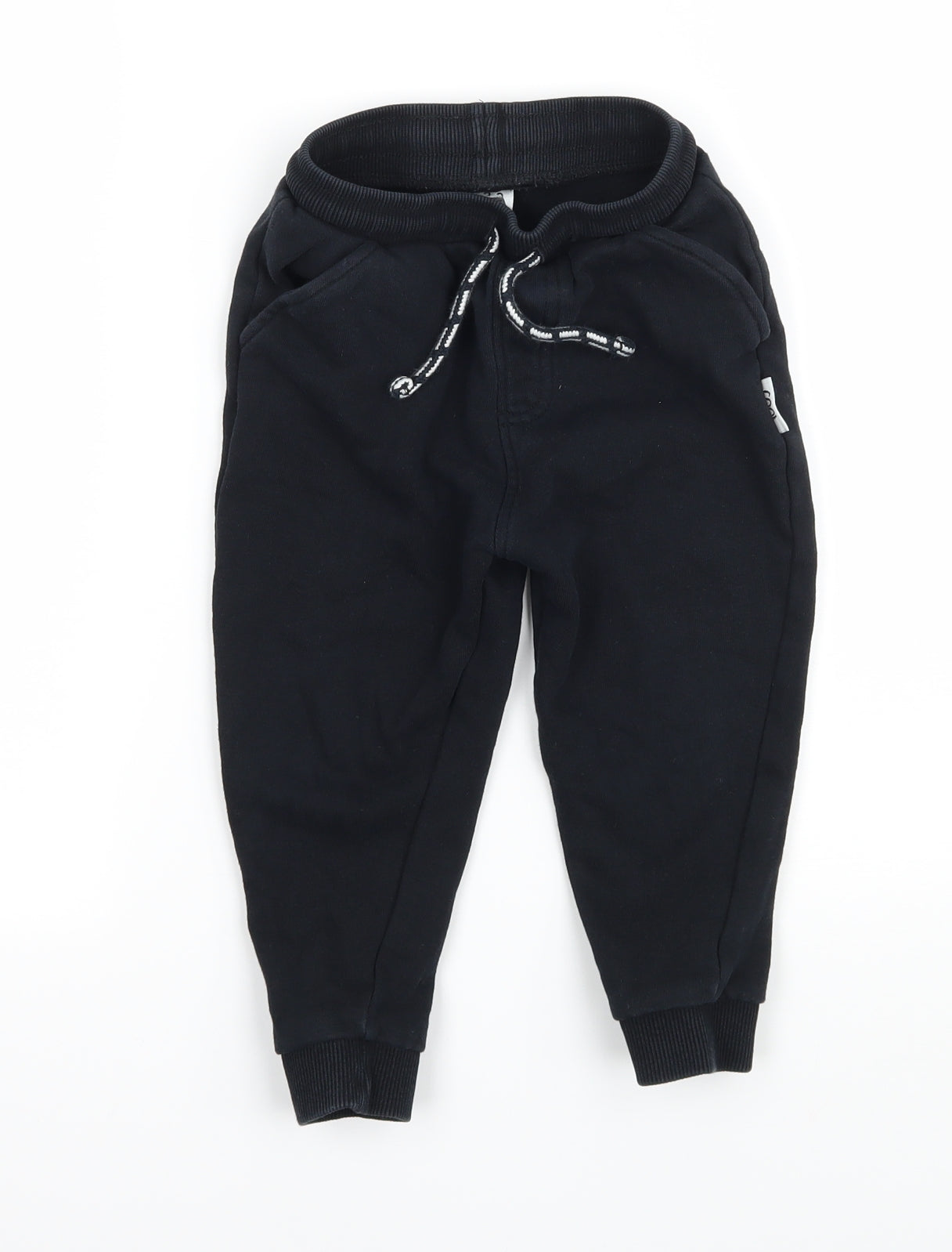 George Boys Black  Jersey Jogger Trousers Size 2-3 Years