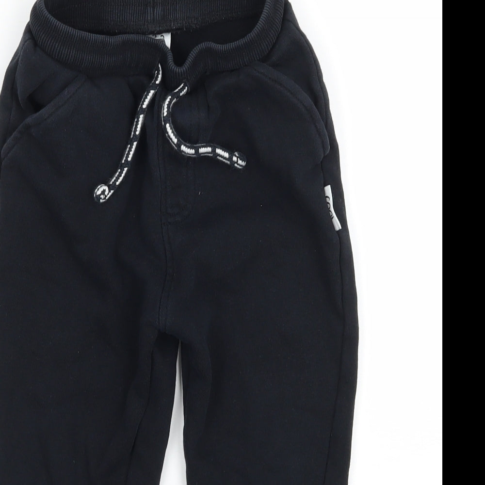 George Boys Black  Jersey Jogger Trousers Size 2-3 Years