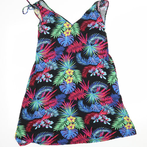 George Womens Black Floral Jersey Basic Tank Size 12