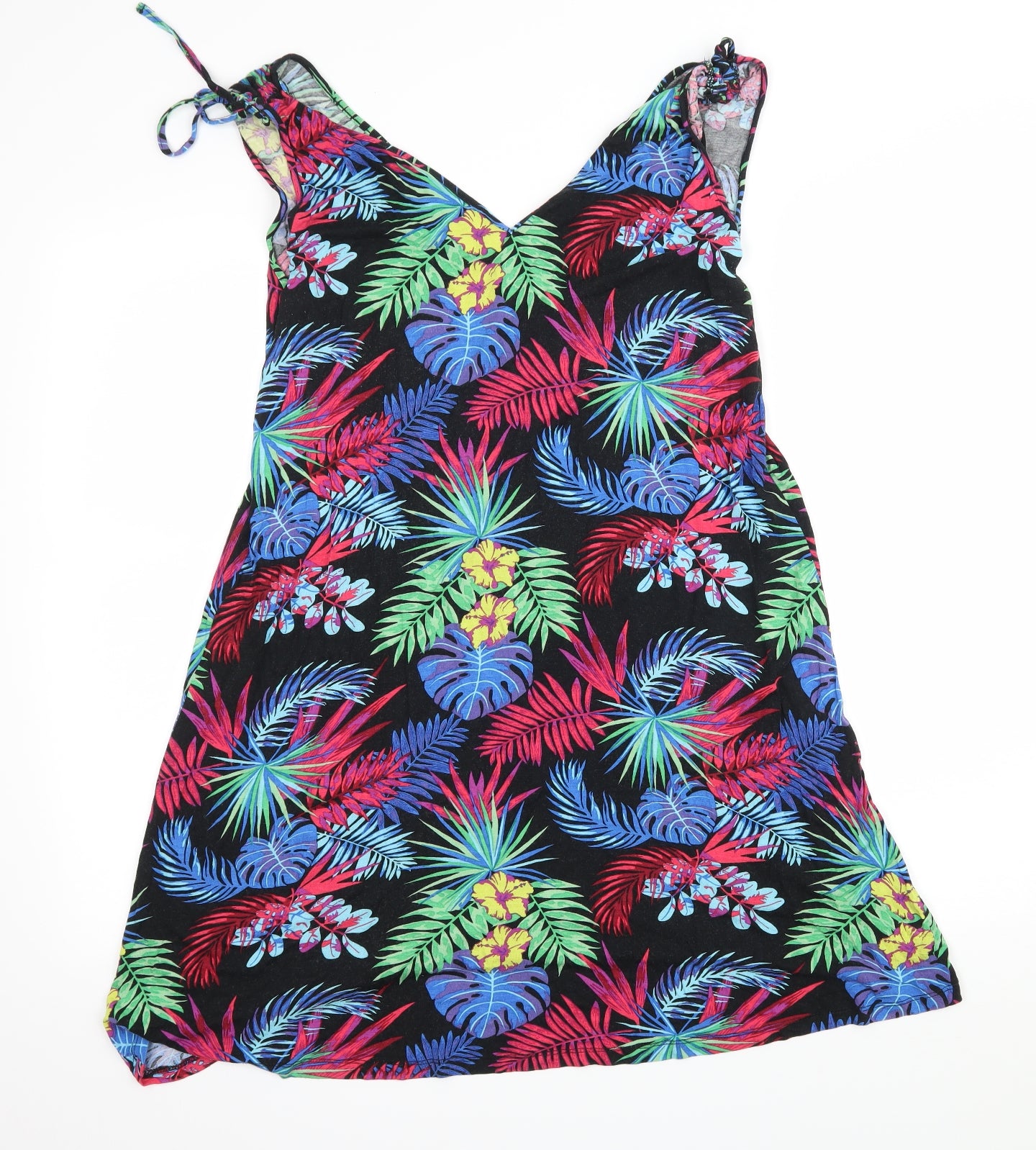 George Womens Black Floral Jersey Basic Tank Size 12