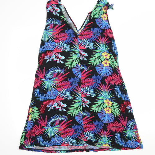George Womens Black Floral Jersey Basic Tank Size 12