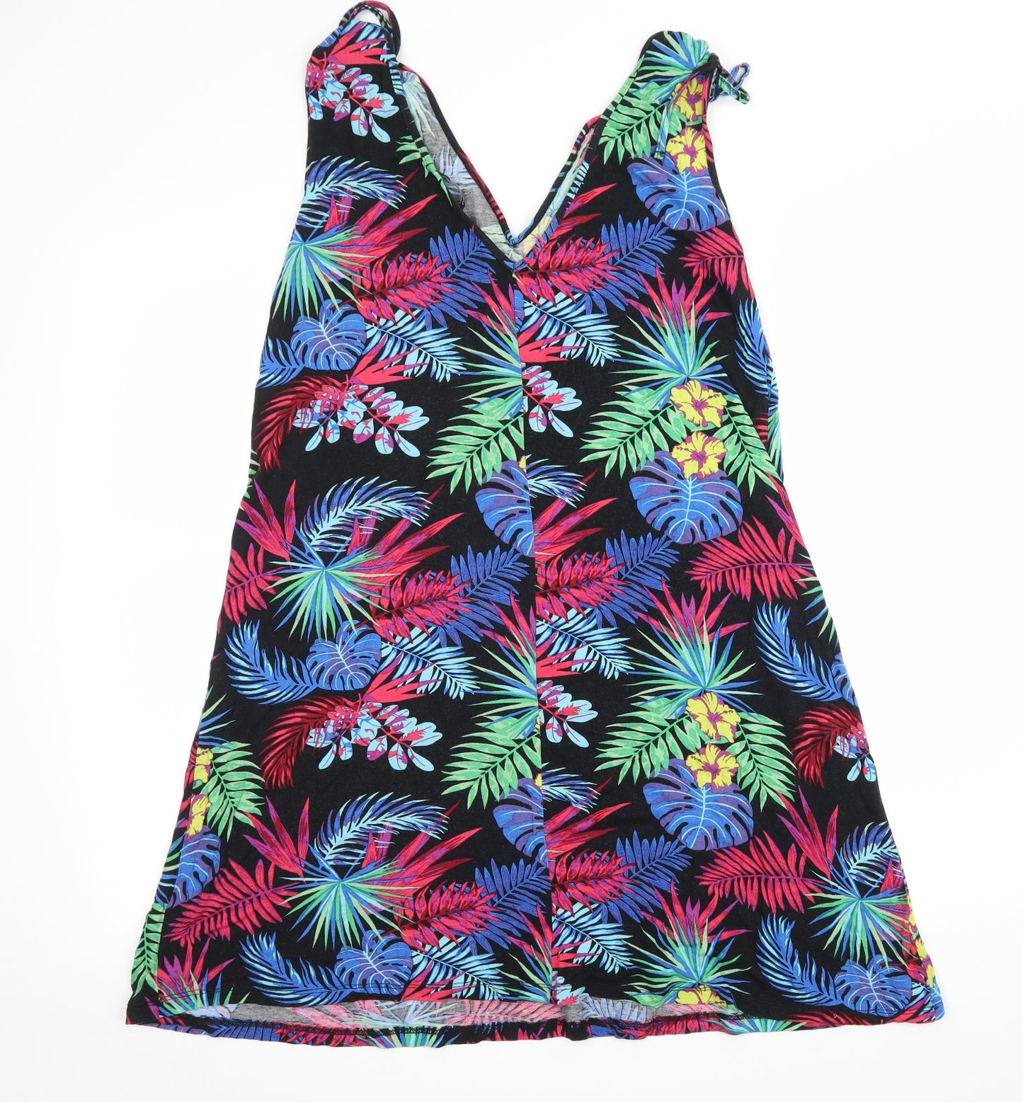 George Womens Black Floral Jersey Basic Tank Size 12