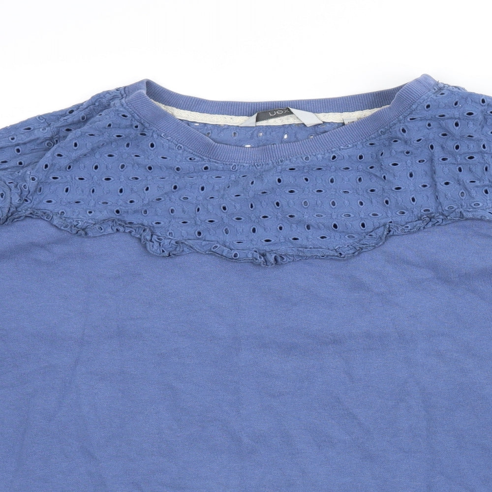 NEXT Womens Blue  Jersey Pullover Sweatshirt Size 14