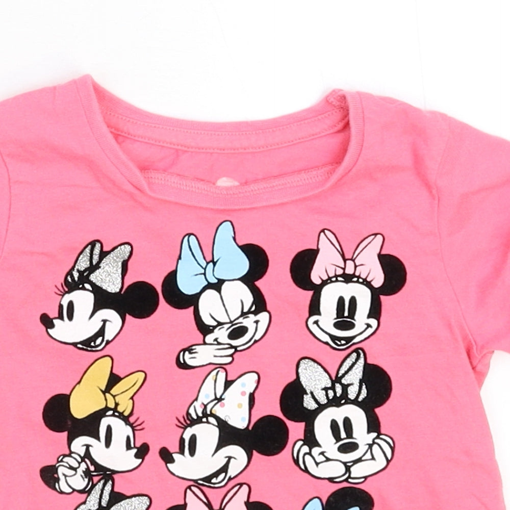 Primark Girls Pink   Basic T-Shirt Size 18-24 Months  - Minnie Mouse