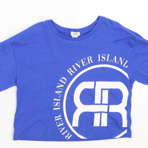 River Island Girls Blue   Basic T-Shirt Size 7-8 Years